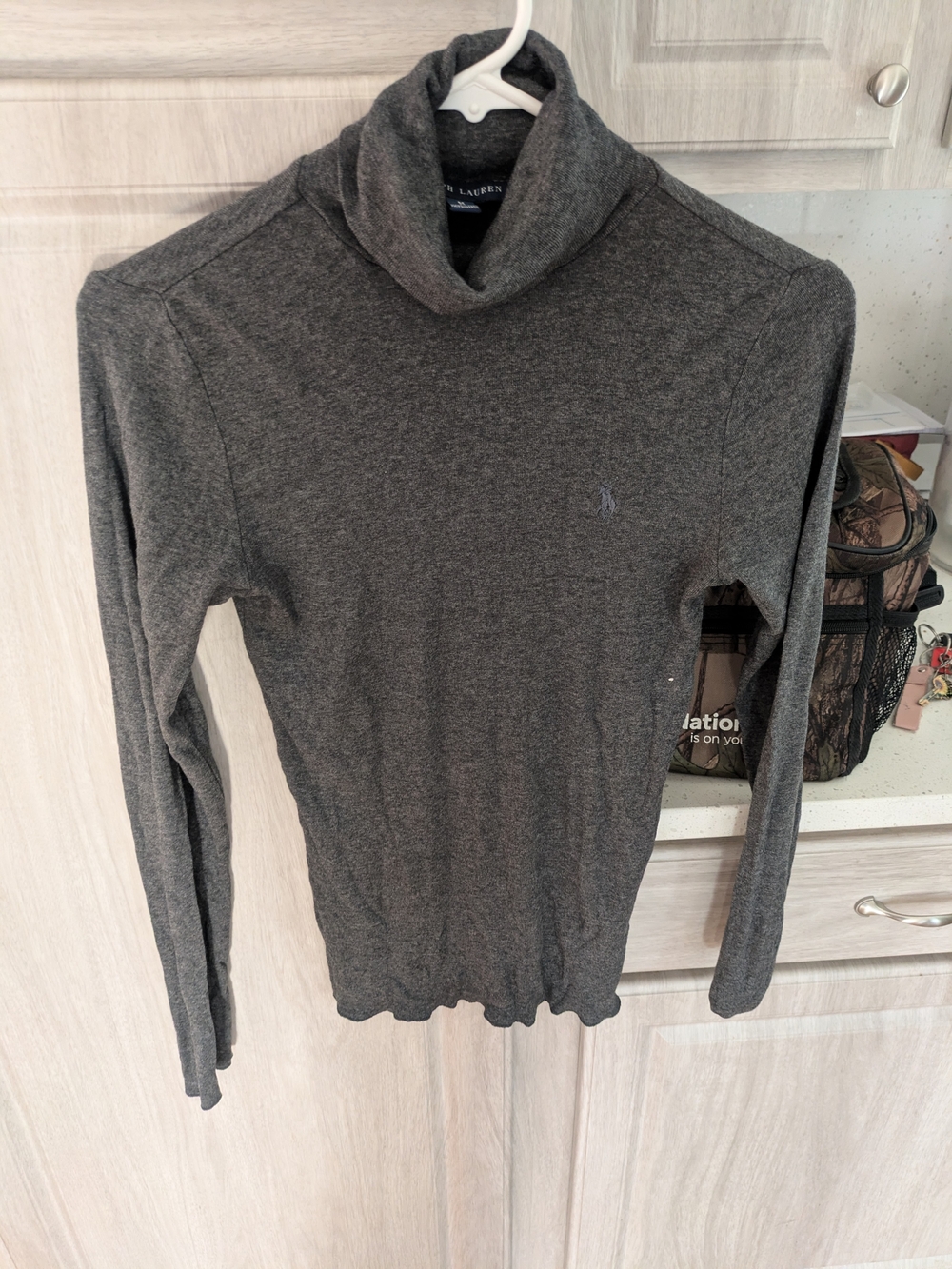 Ralph Lauren Charcoal Gray Turtleneck Sweater